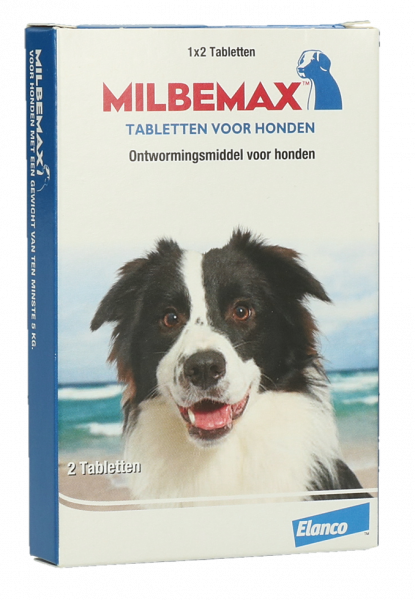 Milbemax Tabletten Hond Groot 2 Tabl. 5-75Kg afbeelding