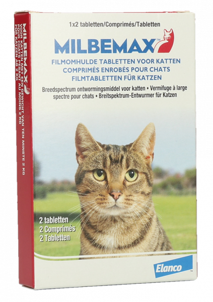 Milbemax Tabletten Kat Groot 2 Tabletten 2 kilo afbeelding