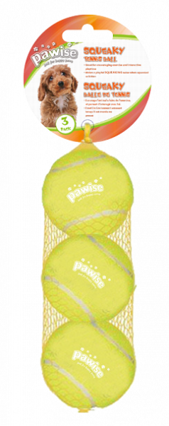 Squeaky Tennis Ball 6 Cm 3-Pack afbeelding