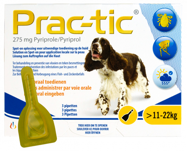 Prac-Tic 275 Mg Teek&Vlo (11-22 Kg) 3 Pipet