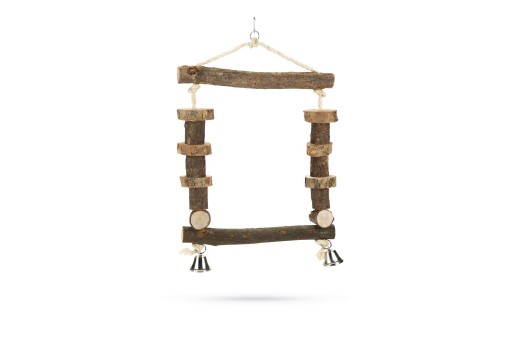 Beeztees tomi schommel - vogelspeelgoed - hout - 45 cm