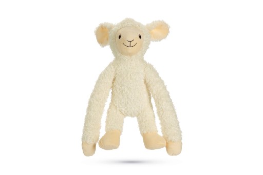 Beeztees schaap jessy - hondenspeelgoed - pluche - wit - 40x27x13,5 cm