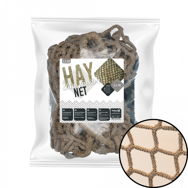 Hay Slowfeeder net 2,5 kg (5 mm dik, maaswijdte 45 mm) afbeelding