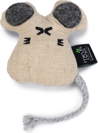 Beeztees Minus One Muis Coda - Kattenspeelgoed - Creme - 9,5x9x2,5 cm