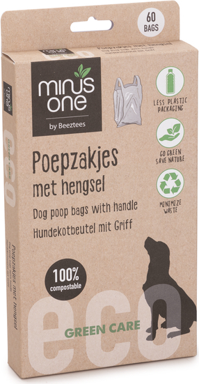 Beeztees Minus One Poepzakjes - Hond - 60 ST