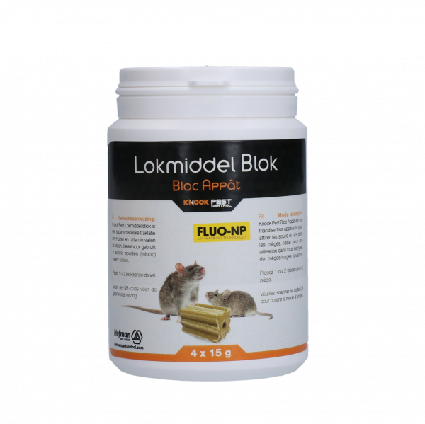 Knock Off Lokmiddel Blok voor muis&rat Fluo-NP (4x15g) afbeelding