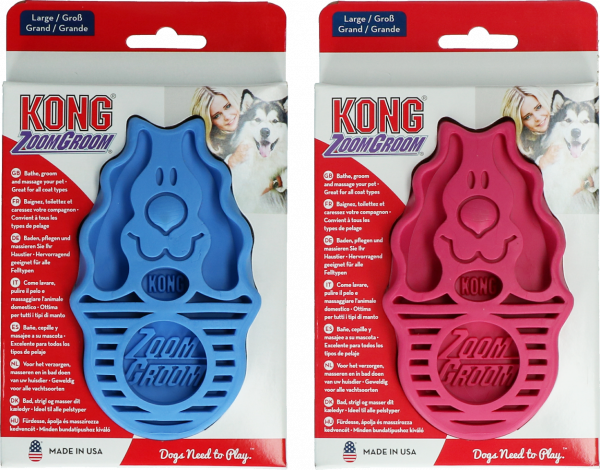 KONG ZoomGroom Rassberry Large afbeelding