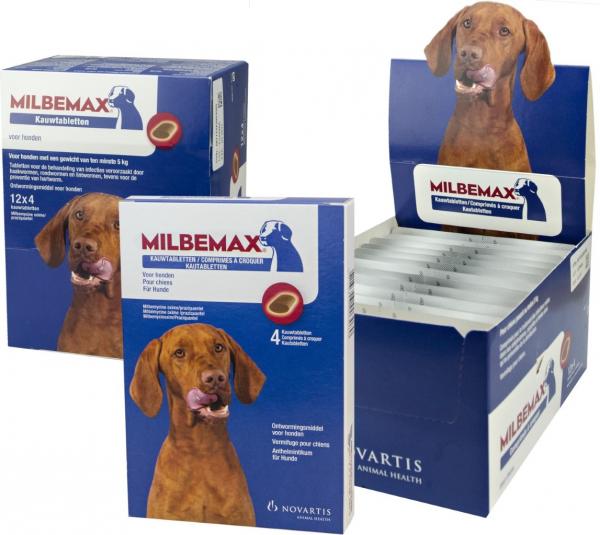 Milbemax Kauwtabletten Hond Groot Chewy 4 tabl. 5-75kg afbeelding