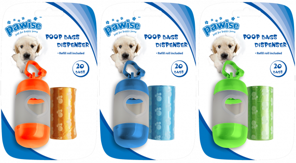 Pawise Poop Bags Dispenser (incl. 2 x 20 bags) afbeelding