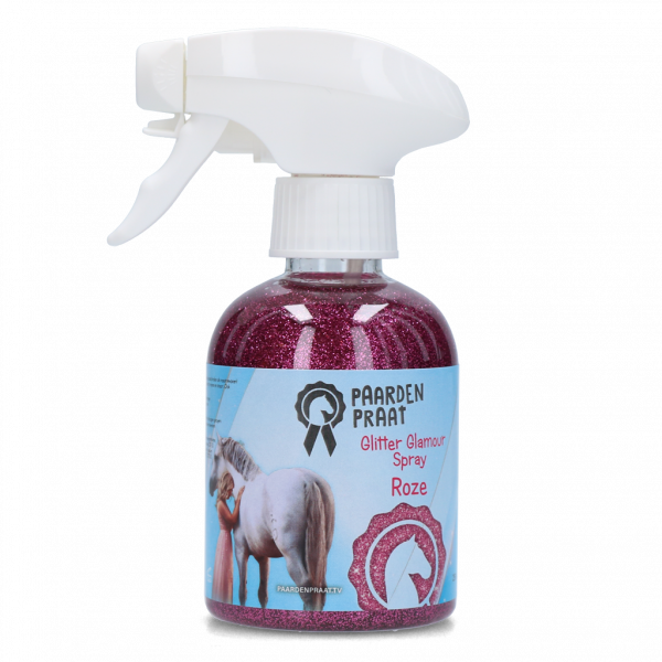 Paardenpraat Glitter Glamour Spray Roze afbeelding