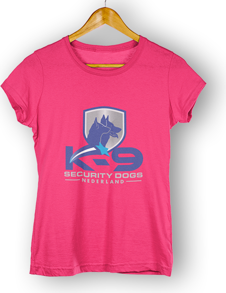 T-shirt Dames Roze - K9 Securitydogs