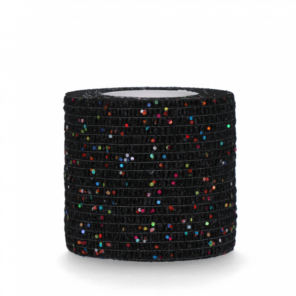 Bandage Animal Zwart Glitter Profi 5 cm afbeelding