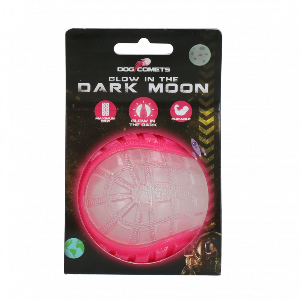 Dog Comets Glow in the Dark Moon Pink M afbeelding