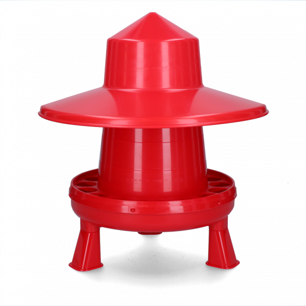 Gaun Plastic Poultry Feeder 4kg red