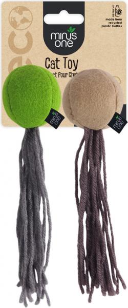 Minus One Felt Cat Toys - 2 Pack Balls afbeelding