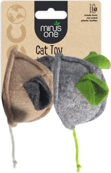 Minus One Felt Cat Toy 2-Pack Mouse afbeelding